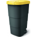 Бак для сміття Prosperplast Wheeler 110 л, антрацит, жовта кришка