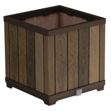 Горщик для рослин Keter Deco square planter Walnut, коричневий