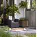 Горщик для рослин Keter Deco square planter Walnut, коричневий
