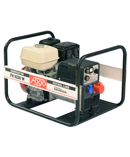 Апарат дугового зварювання з генераторною установкою FH8220W 3ф- 6,5кВА/1ф-3,5кВА, звар.стр-220А, двиг.Honda-GX390, бак 6,2л, руч.старт