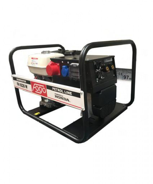 Апарат дугового зварювання з генераторною установкою FH9220W 3ф-7,8кВА/1ф-4,0кВт, звар.стр-220А, двиг.Honda-GX390, бак 6,2л