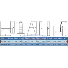 Підмостя 1,61м HPP 650