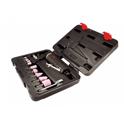 Пневмошліфмашина пряма цанга 3 та 6мм 20000об/хв, з набором шарошок