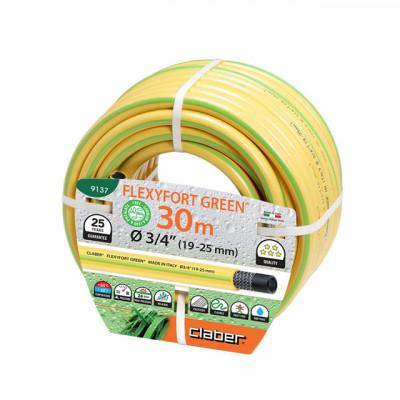 Шланг поливальний 3/4" 30м Flexyfort Green, жовтий з зел. полосою