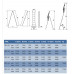 Драбина-телескоп метал. 1,6-4,4м розкладна B-45FS