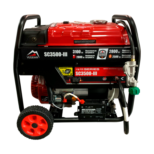 Генераторна установка SC3500-III (бензин/газ) 1ф 2,8кВт/2,3кВт, ручн.старт/електростарт, бак-15л