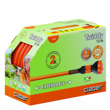 Шланг поливальний пружинний 1/2 TWIDDY 15м, з конекторами і розпилювачем