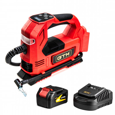 Мінікомпресор акум. ACC18/26, 12В/18В, 6,8бар, 26л/хв., +акум. 2Аг, зарядний пристрій