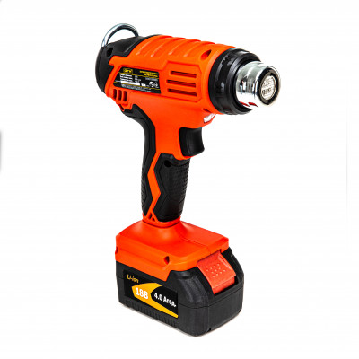 Термоповітродувка акум. HGC18/550, 18В, 350/550С, 160/200л/хв, КАРКАС (без АКБ і ЗП)