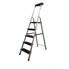 Стремянка 5сх. верх.сх.-1,09м KMH0105BP, сходинки 13см., анодований алюміній