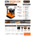 Віброплита GPC330-LCRH, з гідравлічним реверсом,Loncin G390F 14к.с., 300кг, розмір плити 835*680, лита плита