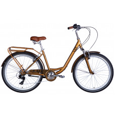 Велосипед ST 26" Dorozhnik LUX Vbr FR рама-17" бронзовий 2024 крила, крило пер., крило зад., підніжка, дзвоник