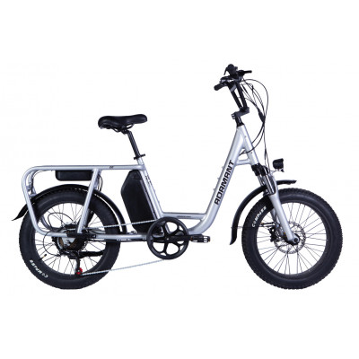 Велосипед з електроприводом 20" AL Dorozhnik eADAMANT HDD рама-18,5" 48B 17.5А*г 750Вт срiблястий 2025 крила, підніжка