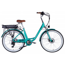Велосипед з електроприводом 26" AL Dorozhnik eRUBY DD FR рама-17" 36B 12.5А*г 500Вт бірюзовий YS 2260 2025