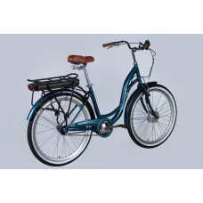 Велосипед з електроприводом 26" ST Dorozhnik eAQUAMARINE BH рама-17" 36B 13А*г 500Вт темно-синій з кошиком 2026