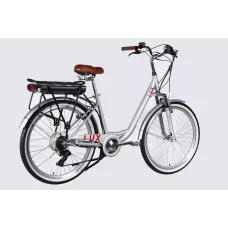 Велосипед з електроприводом 26" ST Dorozhnik eLUX Vbr FR рама-17" 36B 13А*г 500Вт срiблястий 2026