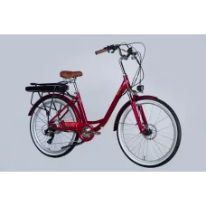 Велосипед з електроприводом 26" AL Dorozhnik eRUBY DD FR рама-17" 36B 13А*г 500Вт бордовий 2026