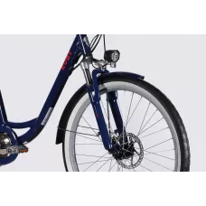 Велосипед з електроприводом 26" AL Dorozhnik eRUBY DD FR рама-17" 48B 15А*г 500Вт темно-синій 2026