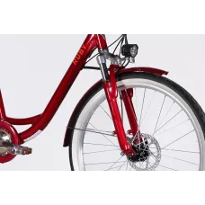 Велосипед з електроприводом 26" AL Dorozhnik eRUBY DD FR рама-17" 48B 15А*г 500Вт бордовий 2026