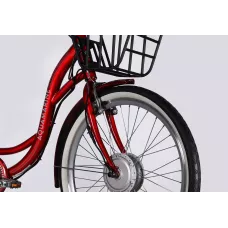 Велосипед з електроприводом 26" ST Dorozhnik eAQUAMARINE BH рама-17" 36B 13А*г 500Вт бордовий YS 2476 з кошиком 2026