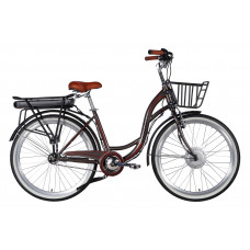 Велосипед з електроприводом 26" ST Dorozhnik eAQUAMARINE BH рама-17" 36B 13А*г 500Вт сірий YS 7810 з кошиком 2026