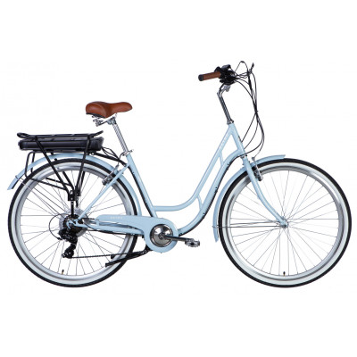 Велосипед з електроприводом 28" ST Dorozhnik eRETRO Vbr FR рама-19" 36B 12.5А*г 500Вт світло-блакитний PANTONE 5435 C 2025