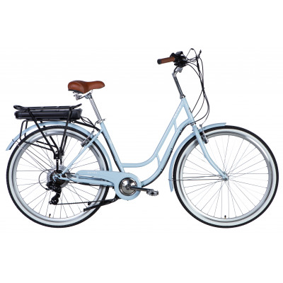 Велосипед з електроприводом 28" ST Dorozhnik eRETRO Vbr FR рама-19" 36B 12.5А*г 500Вт світло-блакитний PANTONE 5435 C 2025 крила, крило пер., крило зад., підніжка