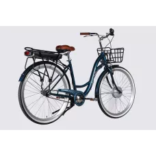 Велосипед з електроприводом 28" ST Dorozhnik eAQUAMARINE BH рама-19" 36B 13А*г 500Вт темно-синій з кошиком 2026