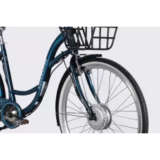 Велосипед уцінений з електроприводом 28 ST Dorozhnik eAQUAMARINE BH рама-19 36B 13А*г 500Вт темно-синій з кошиком 2026