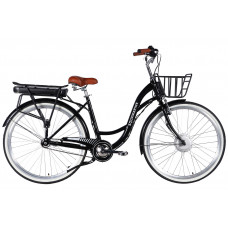 Велосипед з електроприводом 28" ST Dorozhnik eAQUAMARINE BH рама-19" 36B 13А*г 500Вт чорний з кошиком 2026