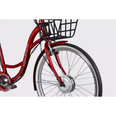 Велосипед з електроприводом 28" ST Dorozhnik eAQUAMARINE BH рама-19" 36B 13А*г 500Вт бордовий YS 2476 з кошиком 2026