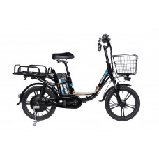 Велосипед з електроприводом 18" AL SPACE eELDORADO DD FR рама-15" 48B 15А*г 1000Вт чорно-синій 2026
