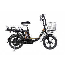Велосипед з електроприводом 18" AL SPACE eELDORADO DD FR рама-15" 48B 15А*г 1000Вт чорно-помаранчевий 2026
