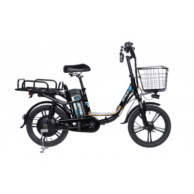 Велосипед з електроприводом 18" AL SPACE eELDORADO DD FR рама-15" 48B 20А*г 1000Вт чорно-синій 2026