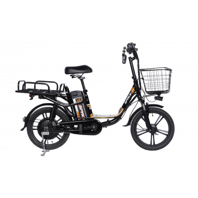 Велосипед з електроприводом 18" AL SPACE eELDORADO DD FR рама-15" 48B 20А*г 1000Вт чорно-помаранчевий 2026