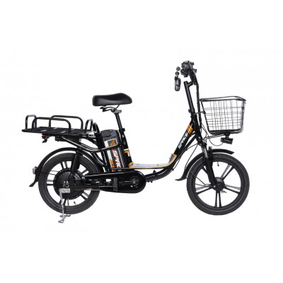Велосипед з електроприводом 18" AL SPACE eELDORADO (new) DD FR рама-15" 48 B 20 А*г 1000 Вт чорно-помаранчевий 2026