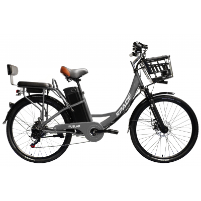 Велосипед з електроприводом 26" ST SPACE PULSAR DD FR рама-15,5" 48B 20А*г 500Вт сірий YS 7674 2026