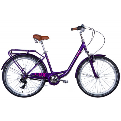 Велосипед уцінений ST 26" Dorozhnik LUX Vbr FR рама-17" сливовий 2024