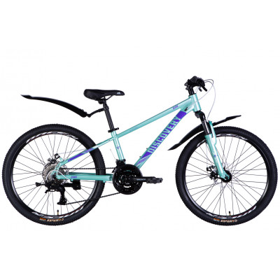 Велосипед AL 24" Discovery QUBE DD CS рама-11,5" свiтло-бiрюзовий 2025