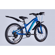 Велосипед уцінений AL 20" Formula BLACKWOOD Vbr FR рама-11" синьо-зелений 2025