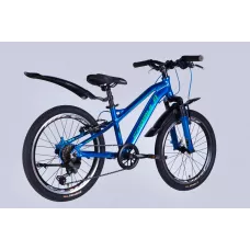 Велосипед AL 20" Formula BLACKWOOD Vbr FR рама-11" синій з зеленим 2026