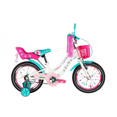Велосипед ST 16" Formula Kid FLOWER PREMIUM BH рама-8,5" білий з рожевим та бірюзовим 2026