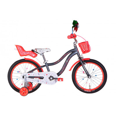 Велосипед ST 18" Formula Kid ALICIA BH рама-9" сірий з білим та кораловим 2026