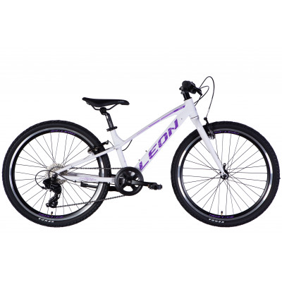 Велосипед AL 24" Leon JUNIOR Vbr CS рама-12" білий з бузковим 2025