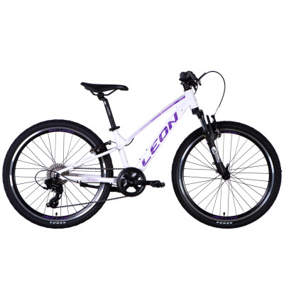Велосипед AL 24" Leon JUNIOR AM Vbr CS рама-12" білий з бузковим 2025