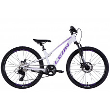 Велосипед AL 24" Leon JUNIOR DD CS рама-12" білий з бузковим 2025