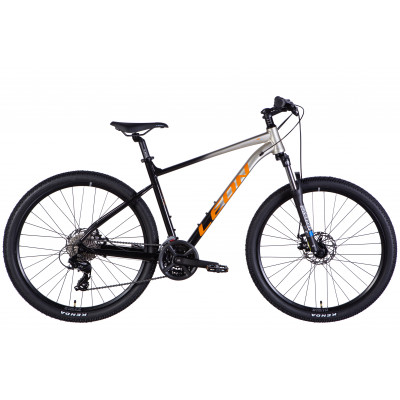 Велосипед AL 27,5" Leon XC 105 DD CS рама-19" срiблястий з чорним 2025