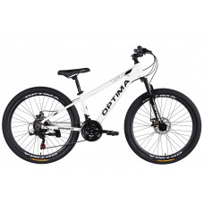 Велосипед AL 26" Optima BANDIT DD FR рама-13" бiлий з чорним 2026 (в мішку)