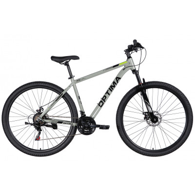 Велосипед AL 29" Optima . DD FR рама-19" сірий з зеленим 2026 (в мішку)