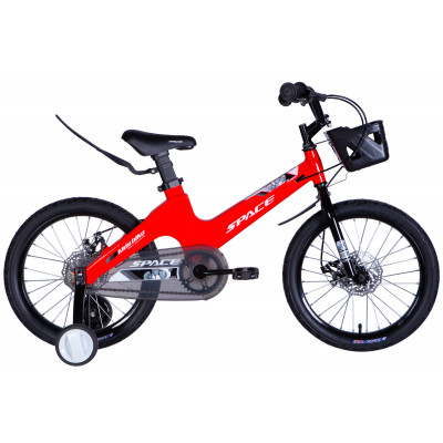 Велосипед уцінений MG 18" SPACE KID MOON DD рама-10" червоний 2024 крило пер., крило зад., корзина